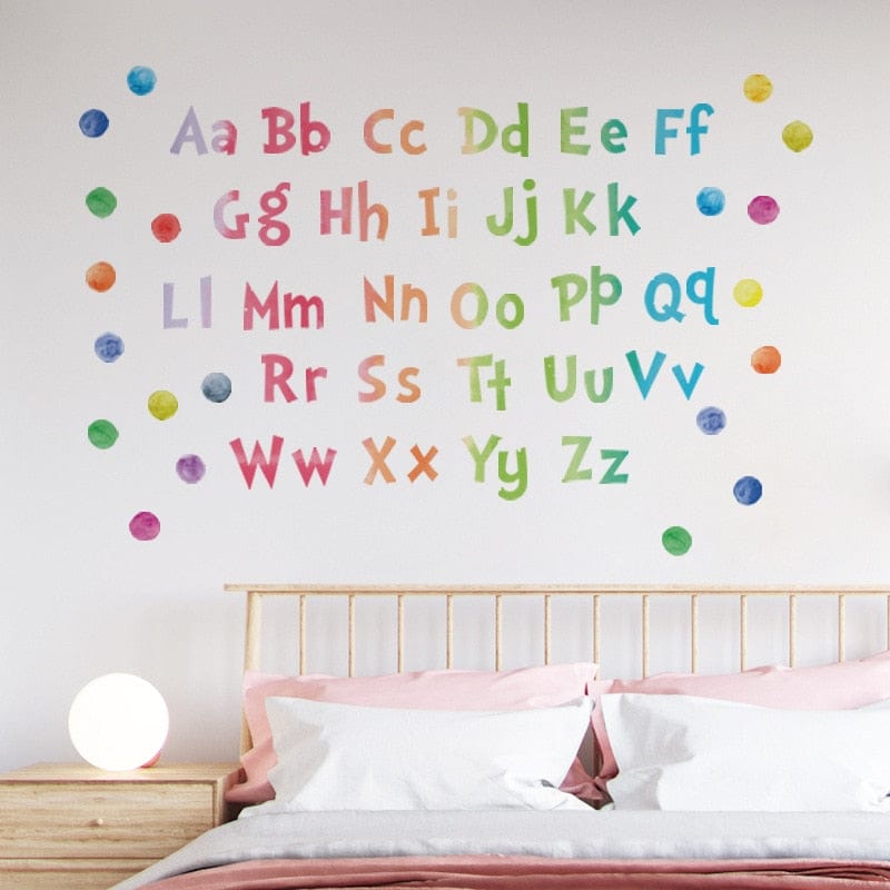 Autocollant Alphabet Multicolore Stickers Mania
