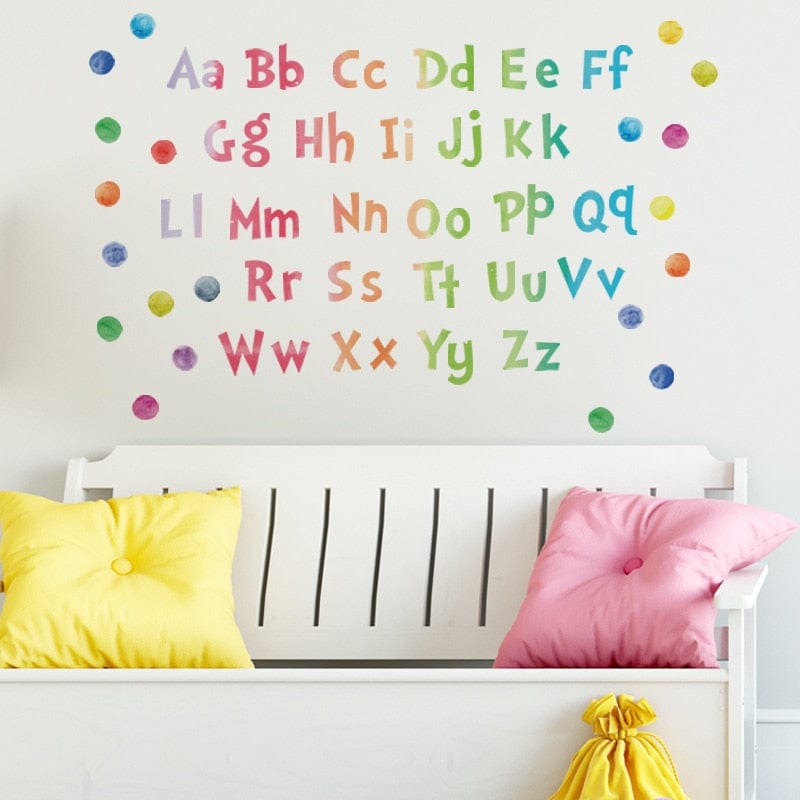 Autocollant Alphabet Multicolore Stickers Mania