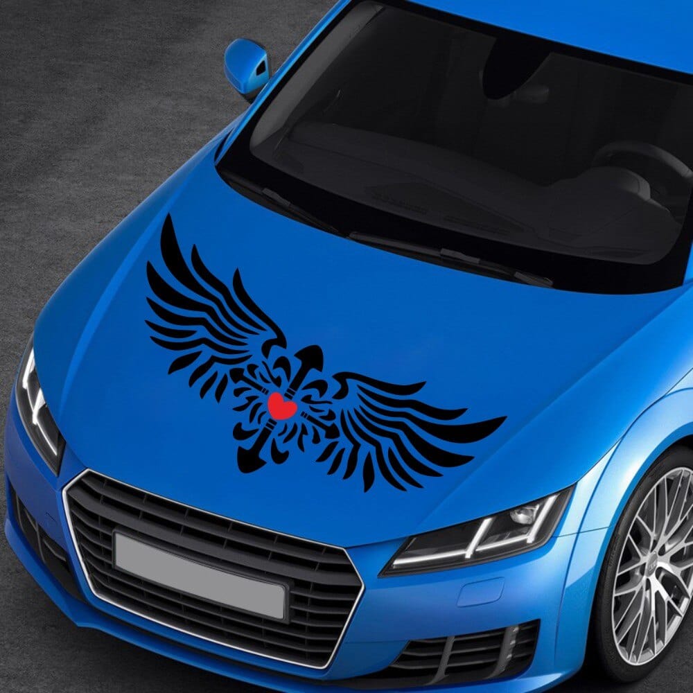 Autocollant Capot Voiture Coeur Stickers Mania