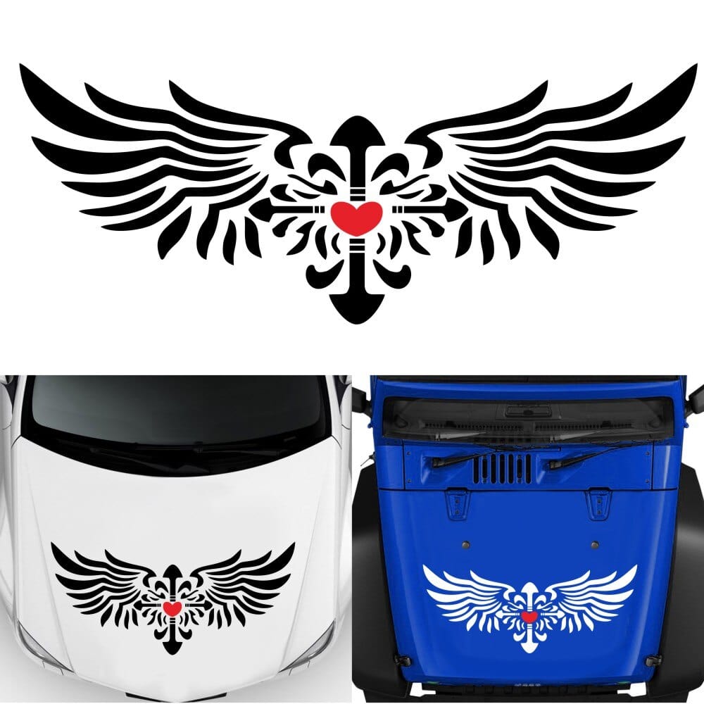 Autocollant Capot Voiture Coeur Stickers Mania