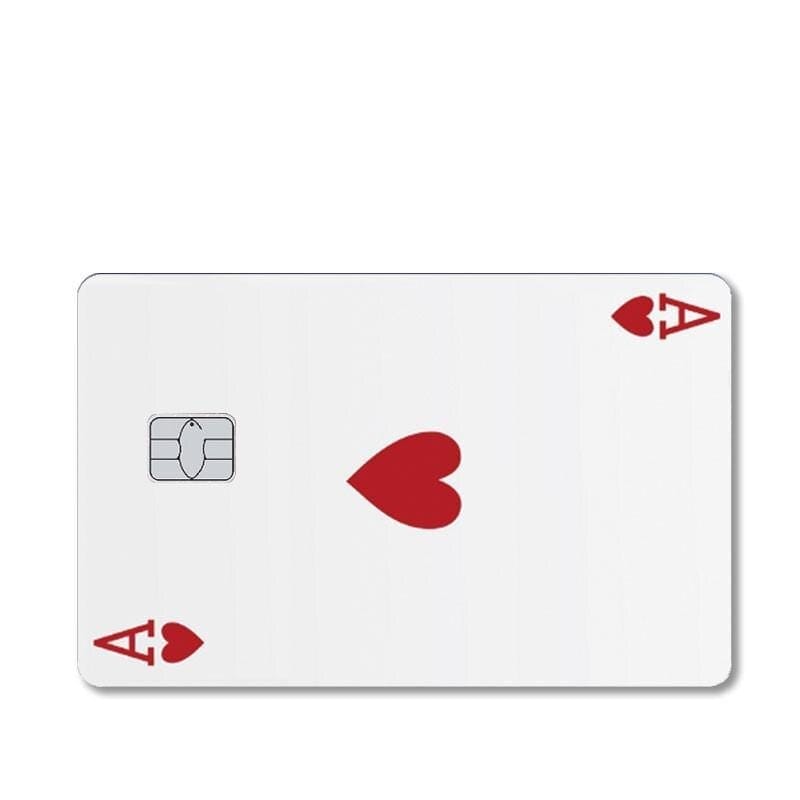 Autocollant Carte Bancaire As de Coeur Stickers Mania