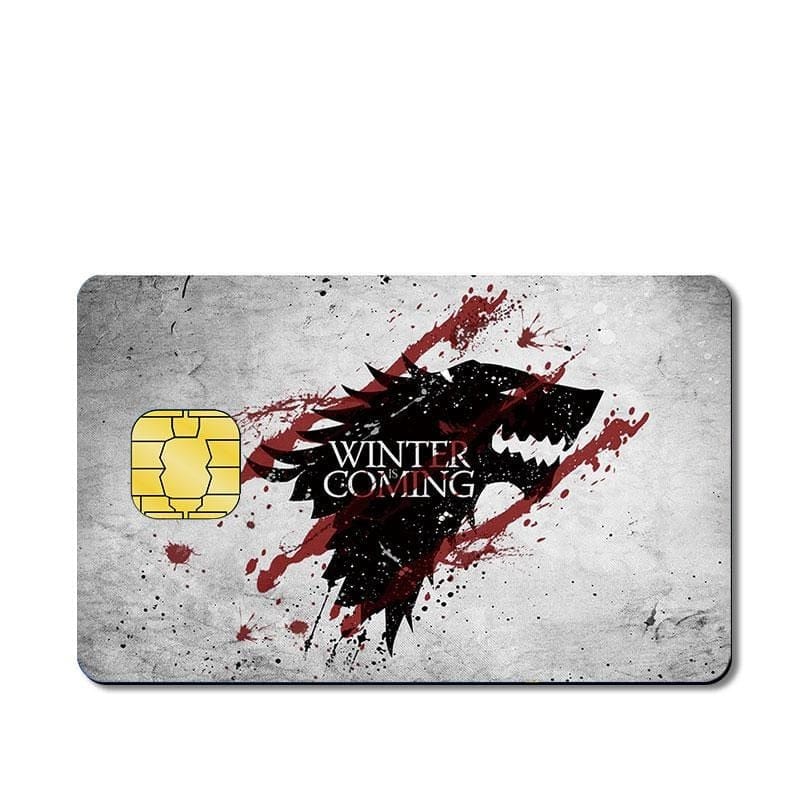 Autocollant Carte Bancaire Winter is Coming Stickers Mania