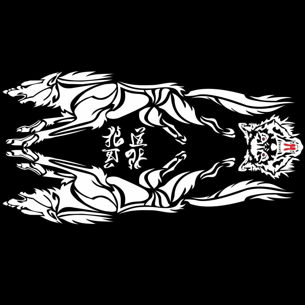 Autocollant Voiture Loup Blanc Stickers Mania