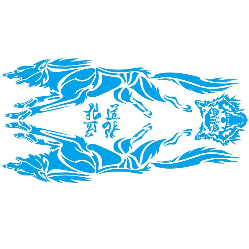 Autocollant Voiture Loup Bleu Stickers Mania