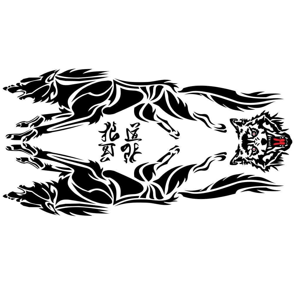 Autocollant Voiture Loup Noir Stickers Mania
