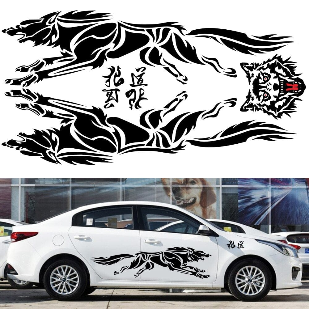 Autocollant Voiture Loup Stickers Mania