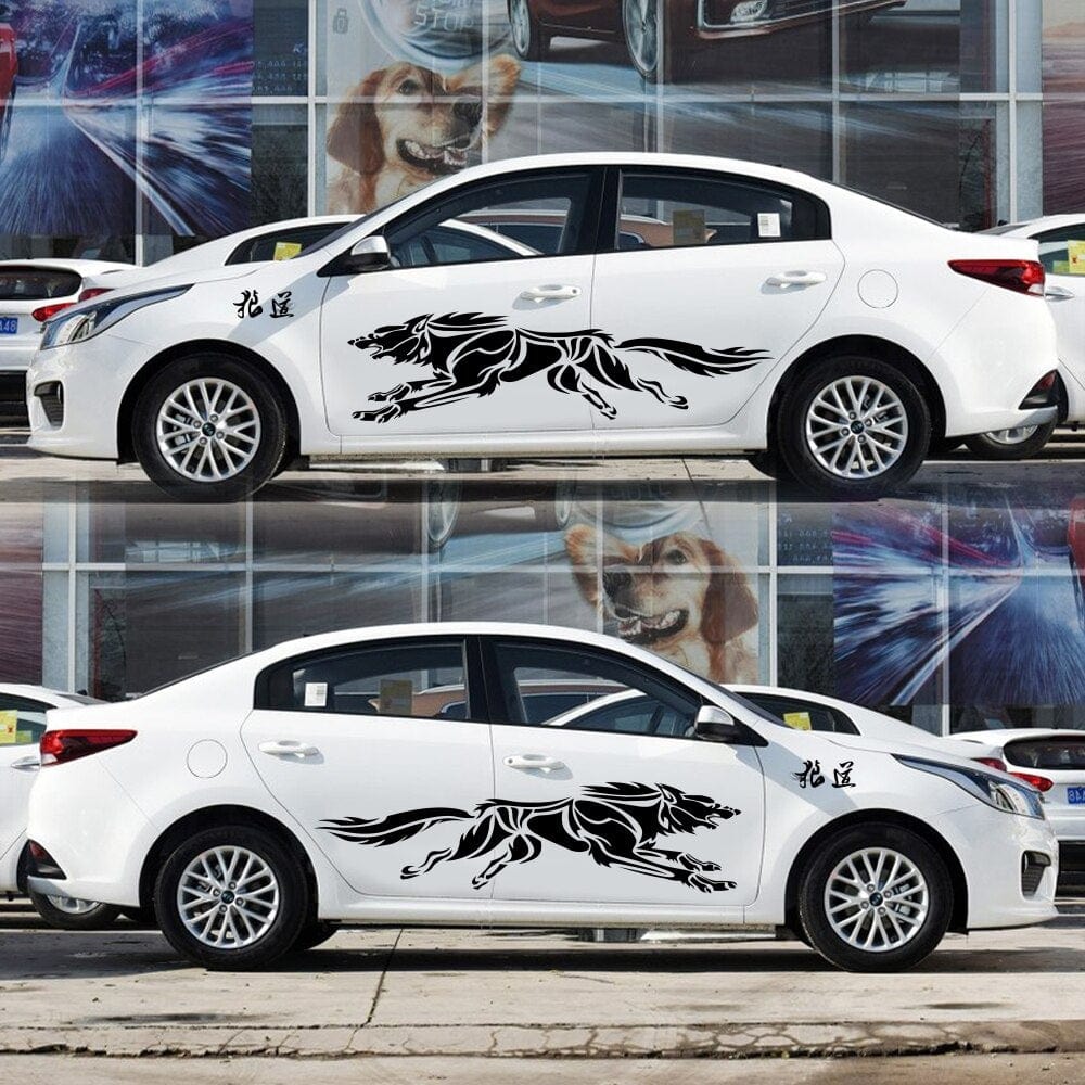 Autocollant Voiture Loup Stickers Mania