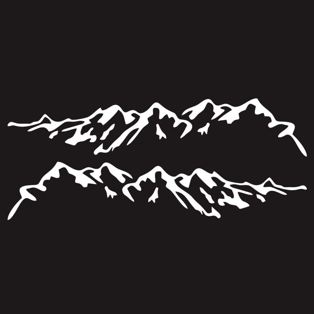 Autocollant Voiture Montagne Blanc Stickers Mania