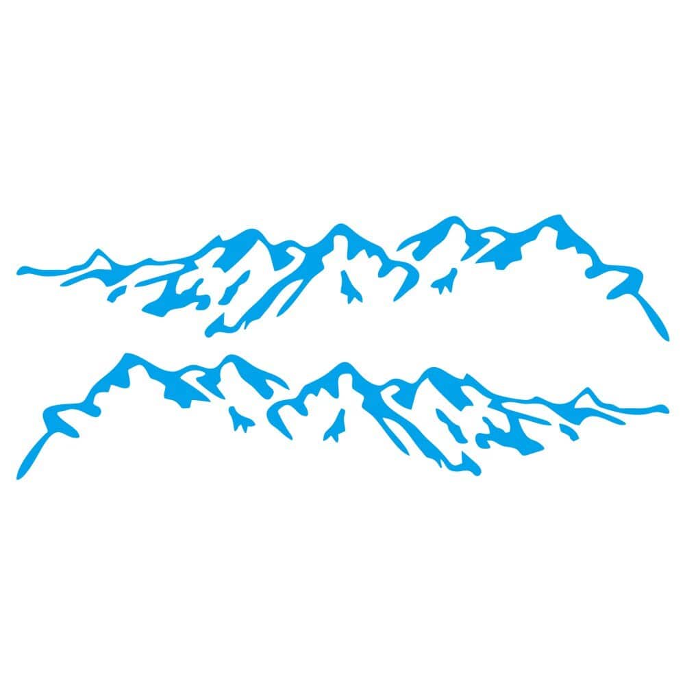 Autocollant Voiture Montagne Bleu Stickers Mania