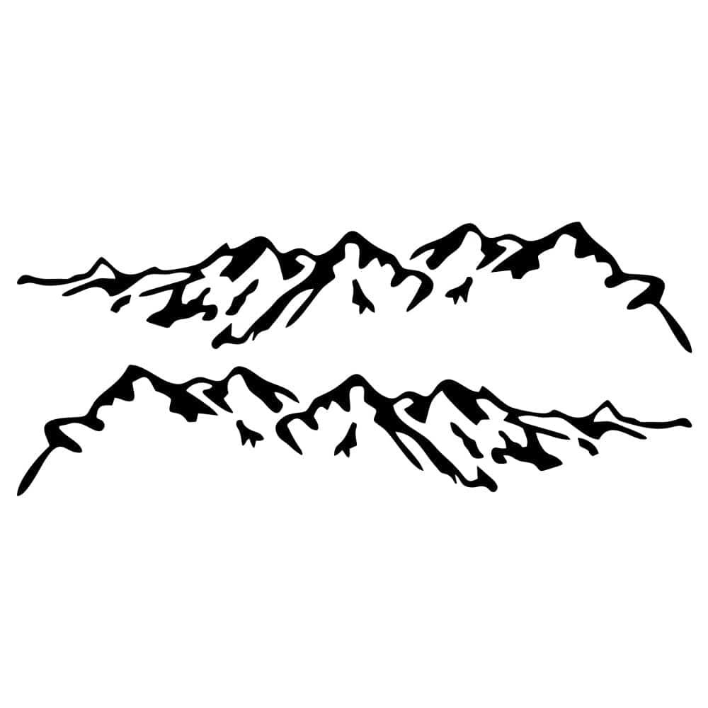 Autocollant Voiture Montagne Noir Stickers Mania
