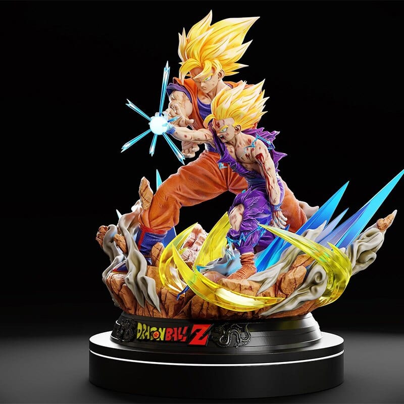 Figurine Collector en Résine Kamehameha Père-Fils Stickers Mania