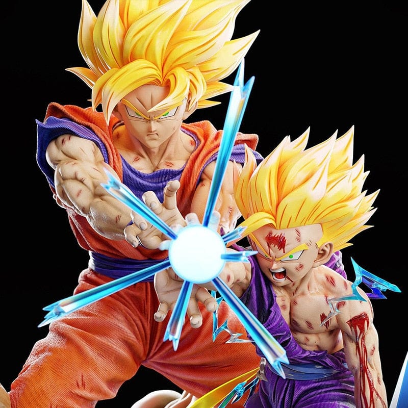 Figurine Collector en Résine Kamehameha Père-Fils Stickers Mania
