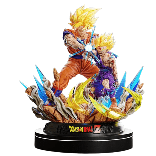 Figurine Collector en Résine Kamehameha Père-Fils Stickers Mania