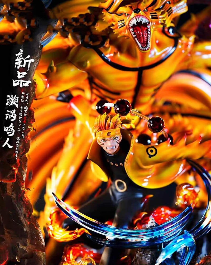 Figurine Collector en Resine Naruto 9 queues Stickers Mania