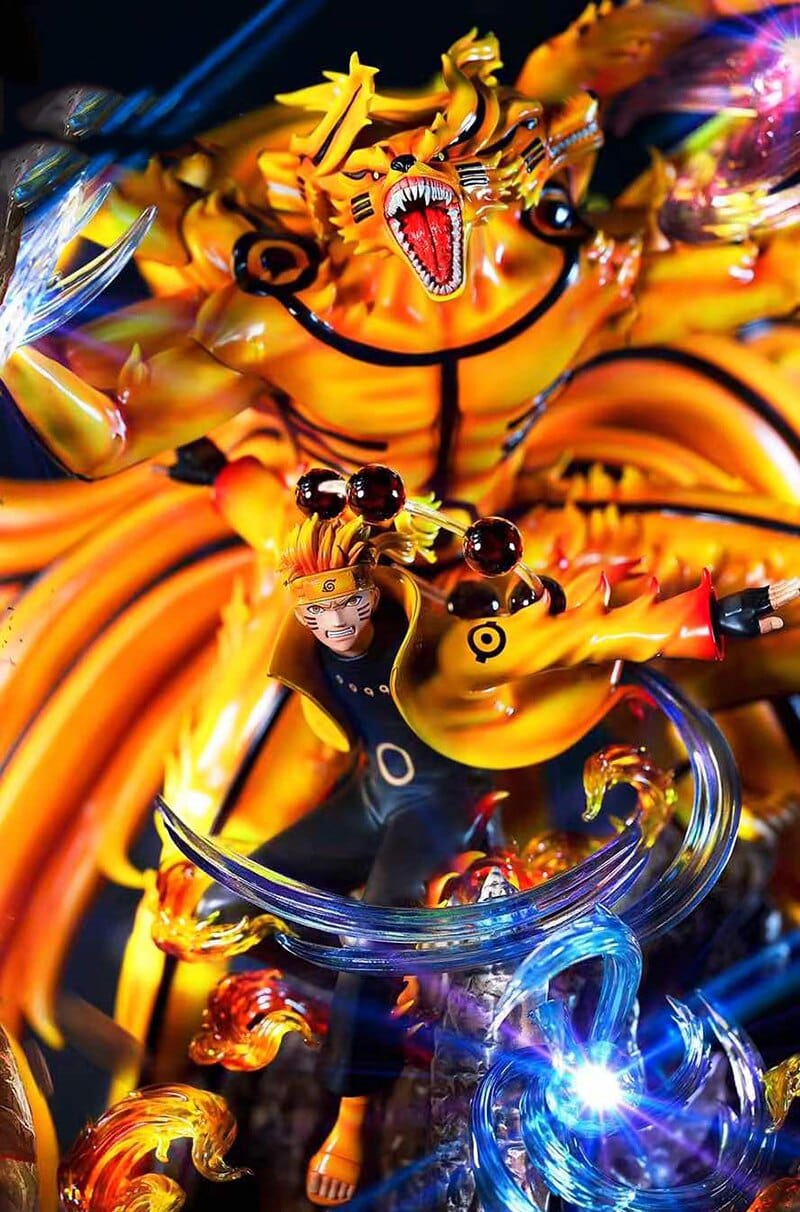 Figurine Collector en Resine Naruto 9 queues Stickers Mania