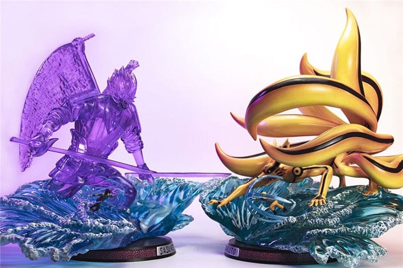 Figurine Collector en Resine Naruto vs Sasuke Stickers Mania