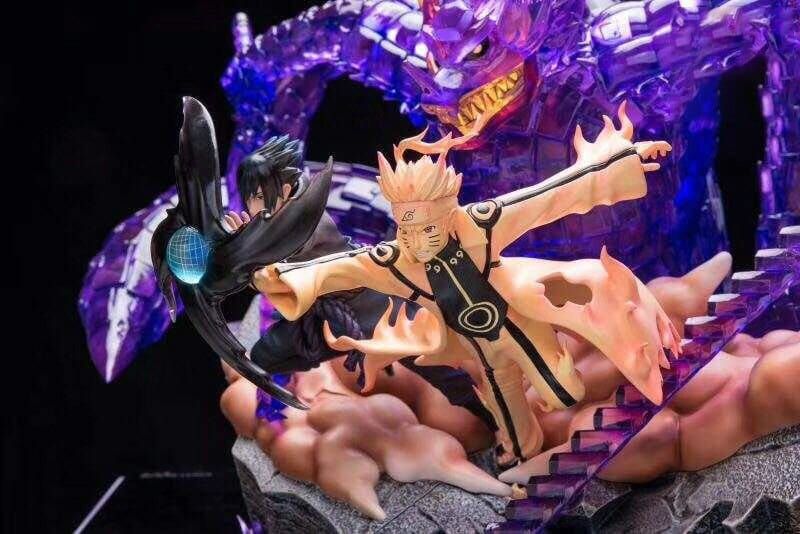 Figurine Collector en Resine Sasuke et Naruto Stickers Mania