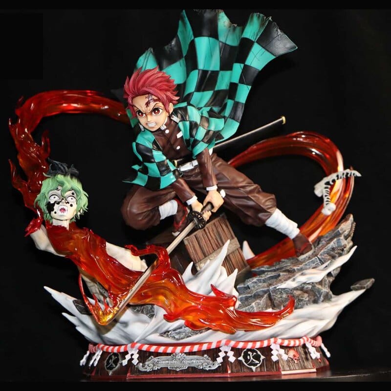 Figurine Collector en Resine Tanjiro vs Gyutaro Stickers Mania