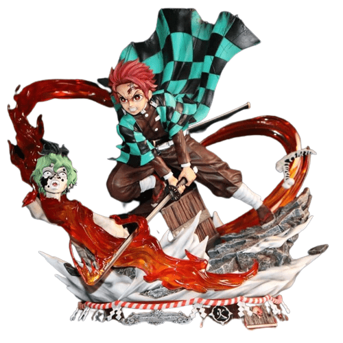 Figurine Collector en Resine Tanjiro vs Gyutaro Stickers Mania