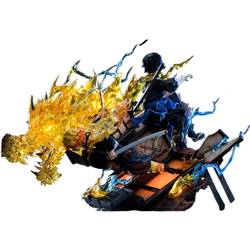Figurine Collector en Resine Zenitsu vs Kaigaku Stickers Mania