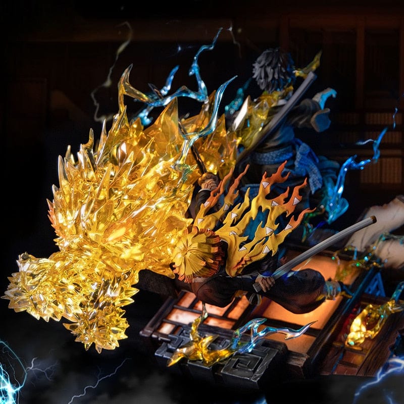 Figurine Collector en Resine Zenitsu vs Kaigaku Stickers Mania