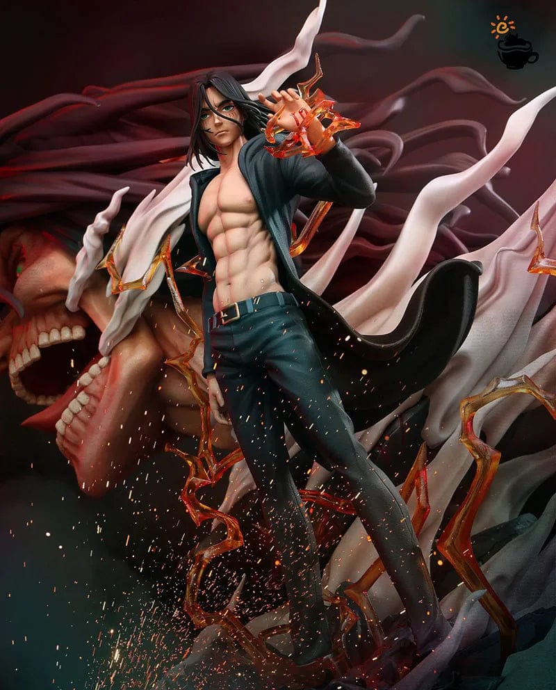 Figurine Édition Limitée en Resine Eren Titan Saison 4 Stickers Mania