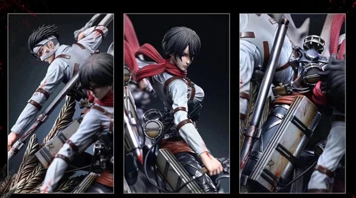 Figurine Édition Limitée en Resine Livai-Mikasa vs Eren Stickers Mania