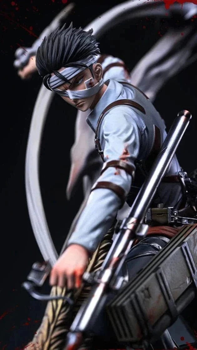 Figurine Édition Limitée en Resine Livai-Mikasa vs Eren Stickers Mania