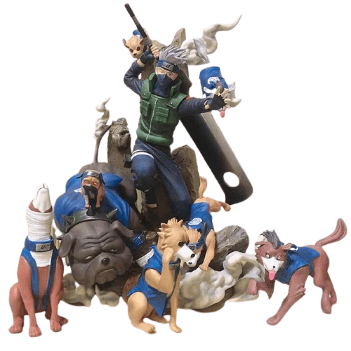 Figurine Kakashi Chiens Ninja Stickers Mania
