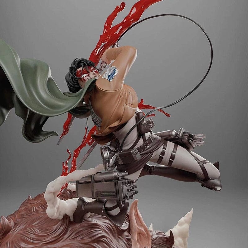 Figurine SNK Collector en Resine Livai vs Titan Bestial Stickers Mania