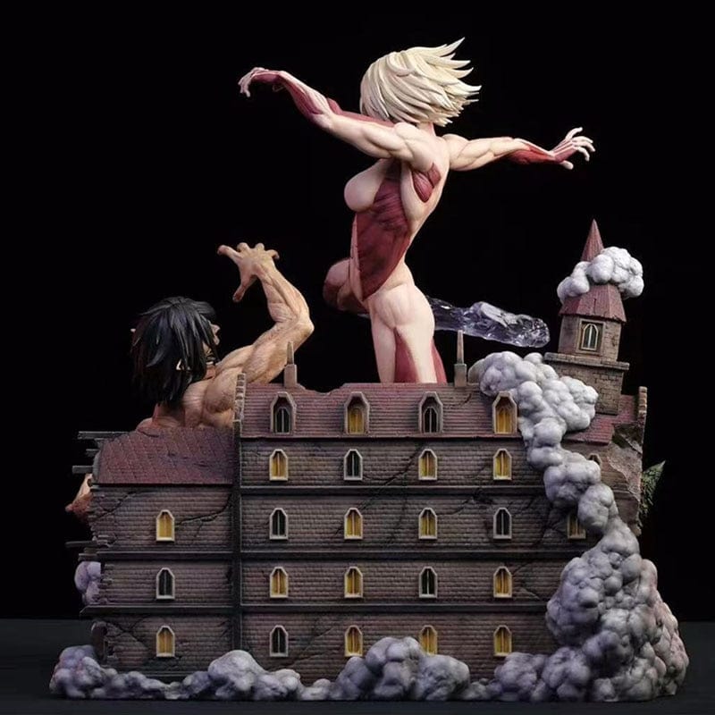 Figurine SNK Collector en Resine Titan Assaillant vs Titan Féminin Stickers Mania