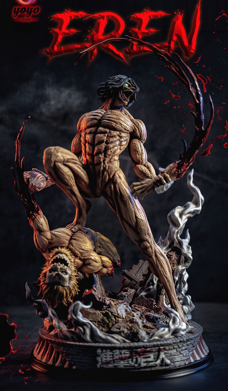 Figurine SNK Collector en Resine Titan Assaillant vs Titan Mâchoire Stickers Mania
