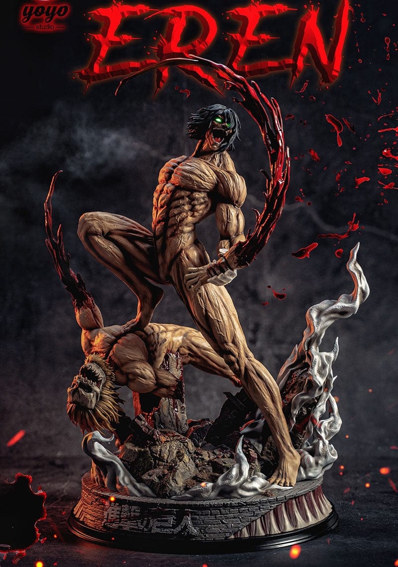Figurine SNK Collector en Resine Titan Assaillant vs Titan Mâchoire Stickers Mania