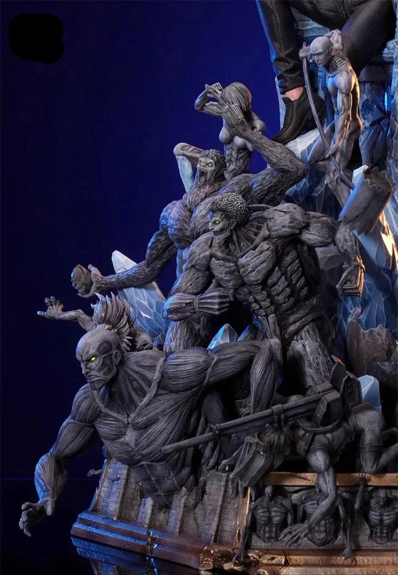 Figurine SNK en Résine Eren 9 Titans Primordiaux Stickers Mania