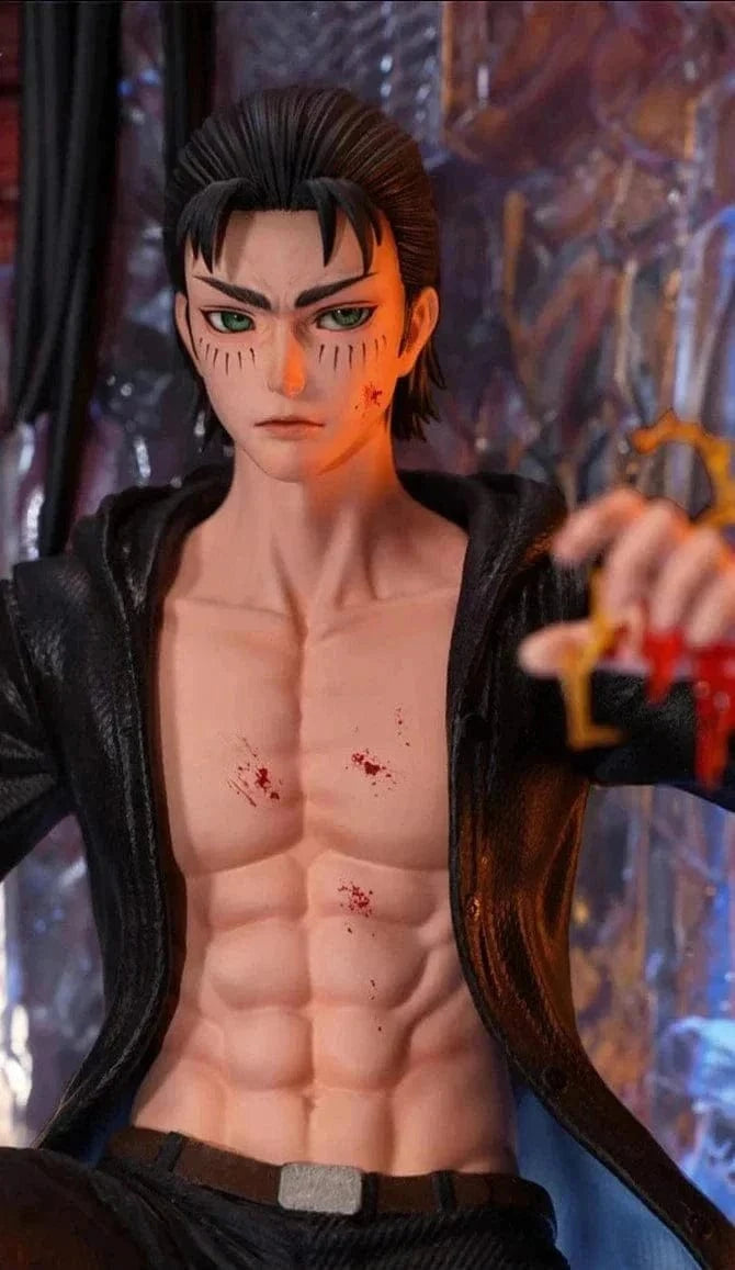 Figurine SNK en Résine Eren 9 Titans Primordiaux Stickers Mania