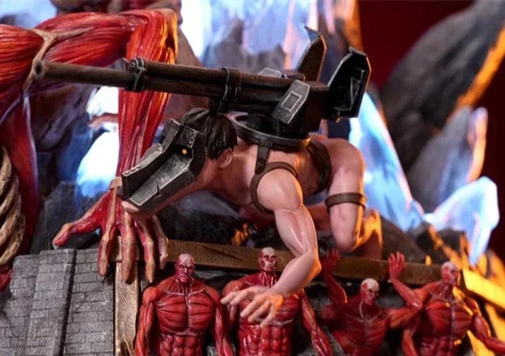 Figurine SNK en Résine Eren 9 Titans Primordiaux Stickers Mania