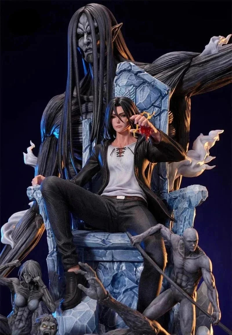 Figurine SNK en Résine Eren 9 Titans Primordiaux Stickers Mania