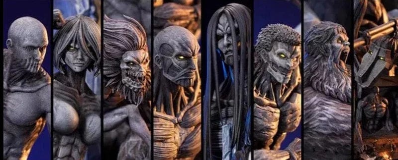 Figurine SNK en Résine Eren 9 Titans Primordiaux Stickers Mania
