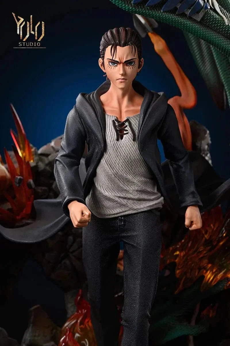 Figurine SNK en Résine Eren Titan Originel Stickers Mania