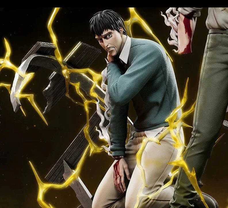 Figurine SNK en Résine Reiner et Bertolt Stickers Mania