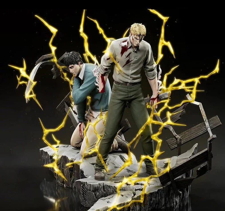 Figurine SNK en Résine Reiner et Bertolt Stickers Mania