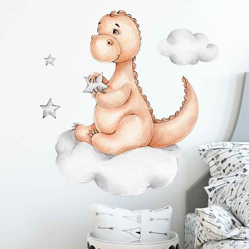 Sticker Chambre Bébé Fille Dinosaure 2 Stickers Mania