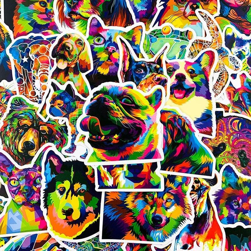 Stickers Animaux Couleurs Stickers Mania