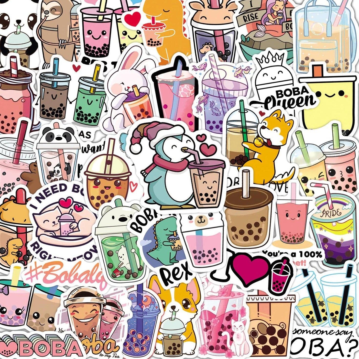 Stickers Bubble Tea <br> (Pack de 47) Stickers Mania