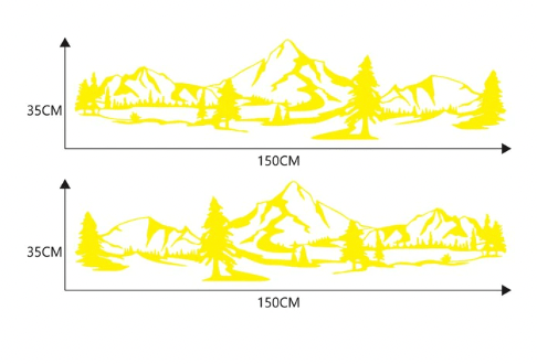 Stickers Camping Car Montagne Jaune Stickers Mania
