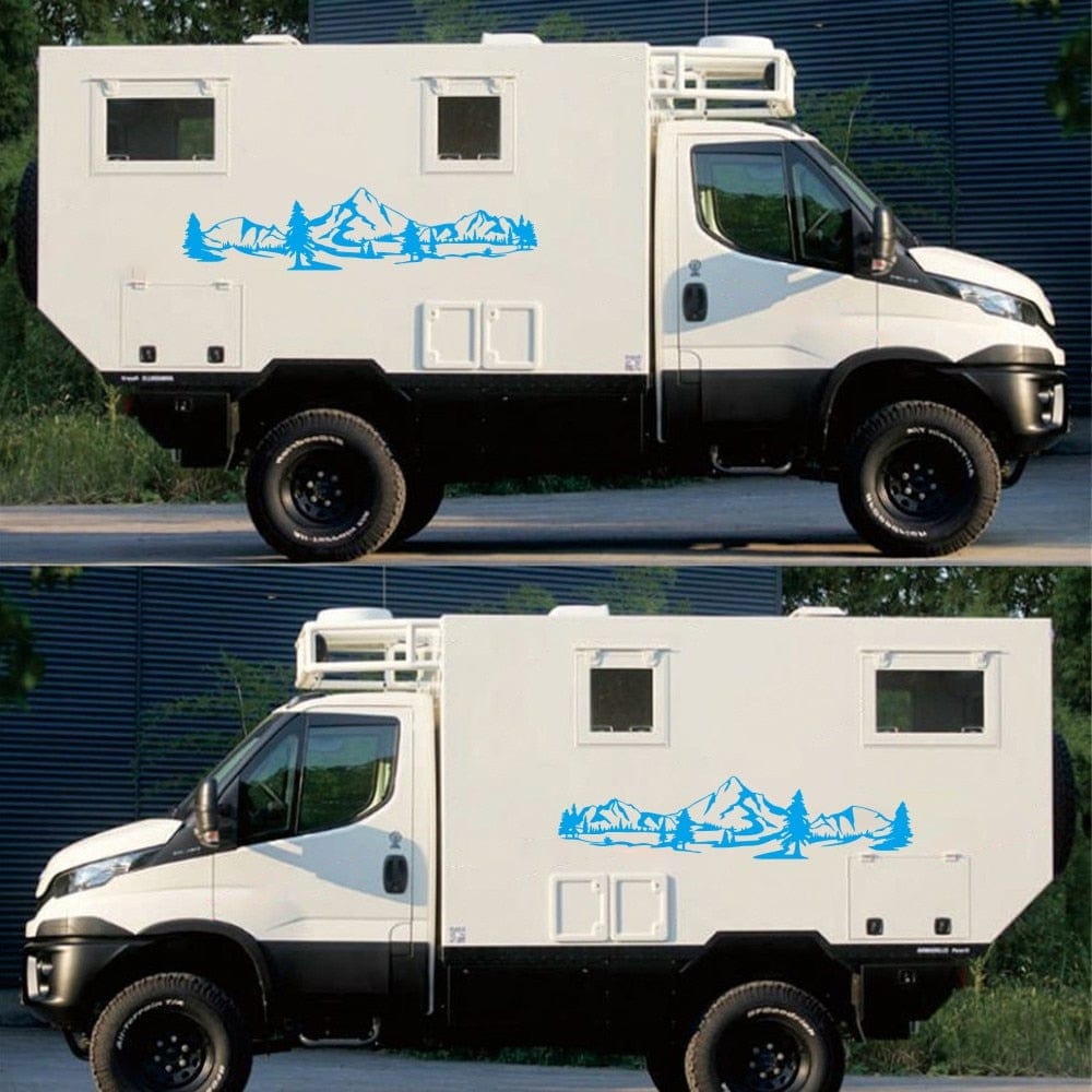 Stickers Camping Car Montagne Stickers Mania