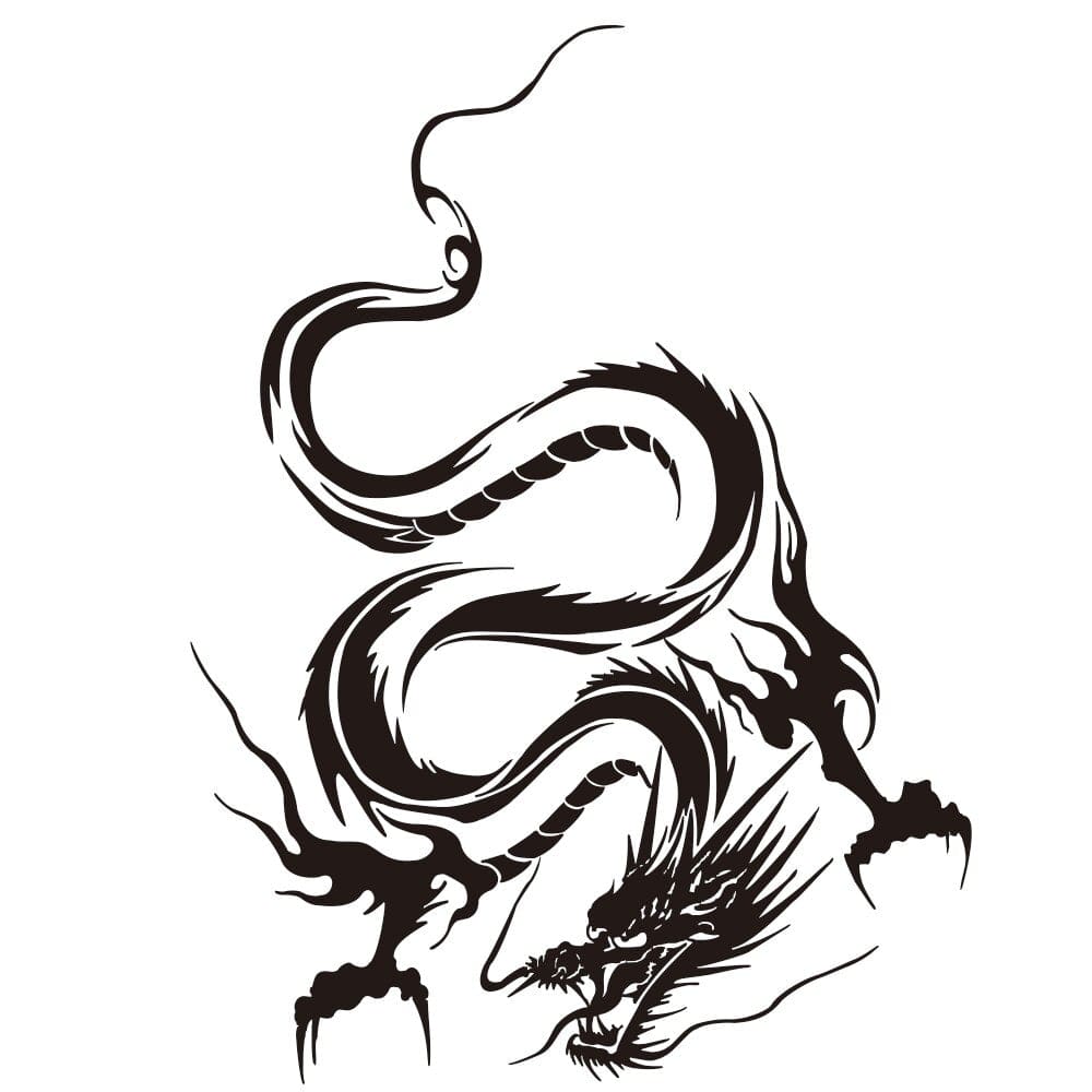 Stickers Capot Voiture Dragon Noir Stickers Mania
