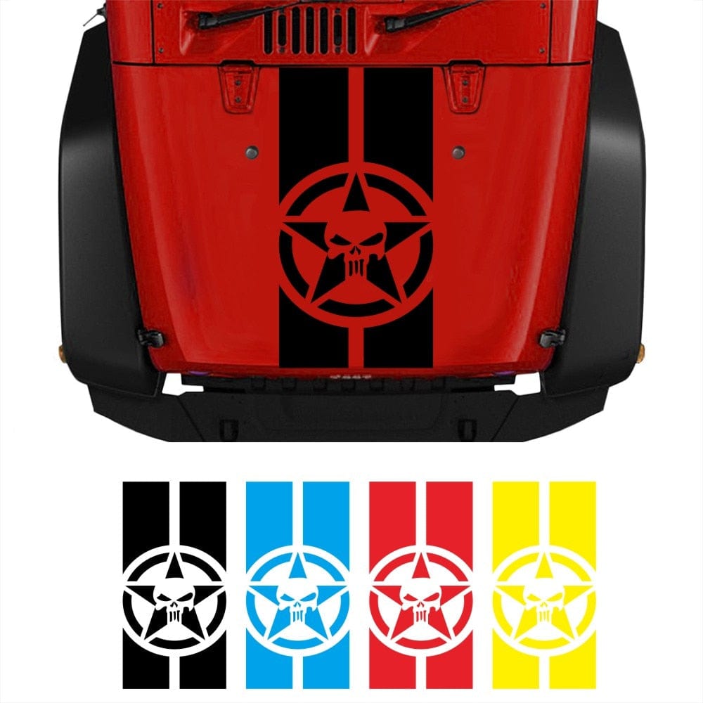 Stickers Capot Voiture Tête de Mort Stickers Mania