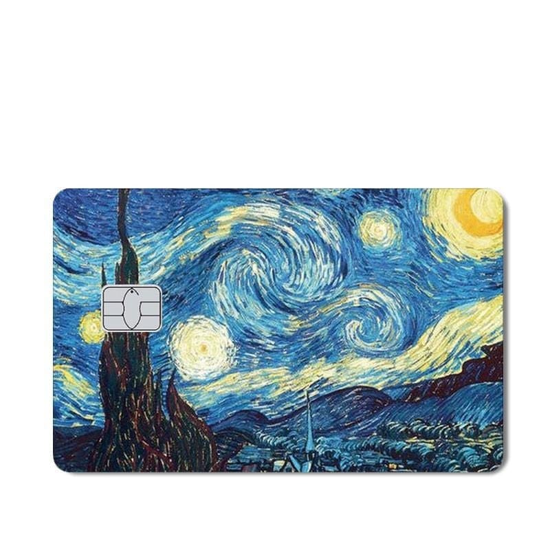 Stickers Carte Bancaire Van Gogh Nuit Étoilée Stickers Mania