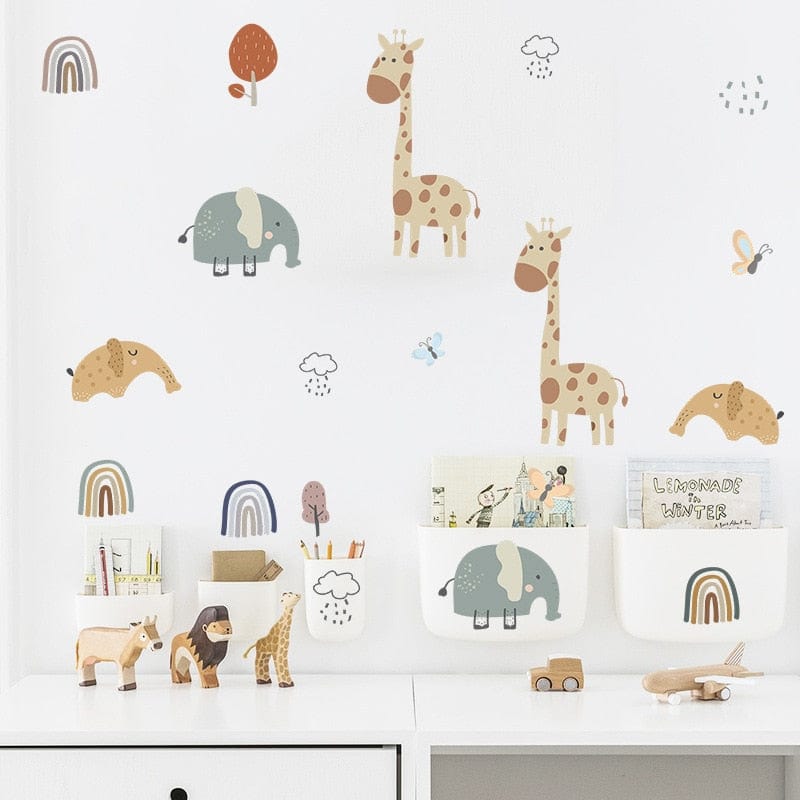 Stickers Chambre Bébé <br> Animaux de la Savane Stickers Mania